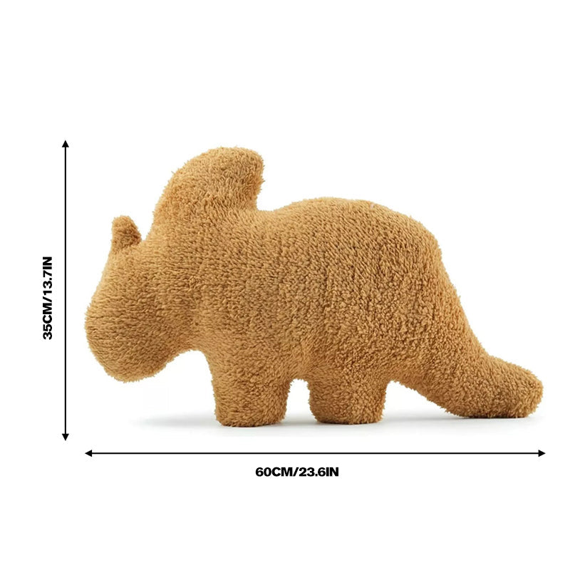 Coussin en peluche dinosaure