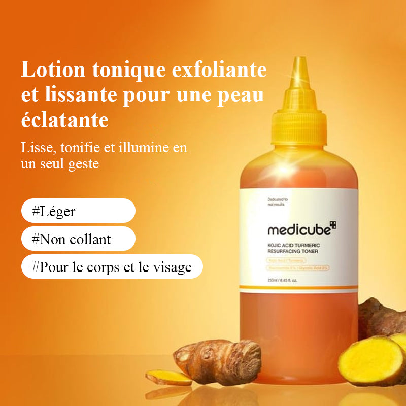 Tonique au curcuma et à l'acide kojique pour le visage et le corps