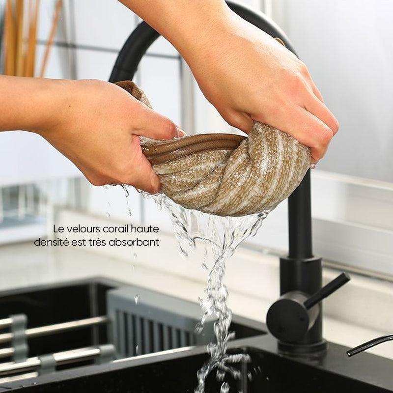 Lingettes nettoyantes réutilisables en fibre de bambou