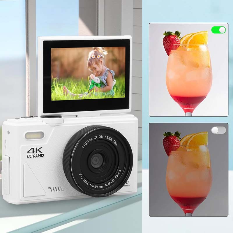 Digitale flip-screencamera met 64 miljoen pixels en hoge definitie