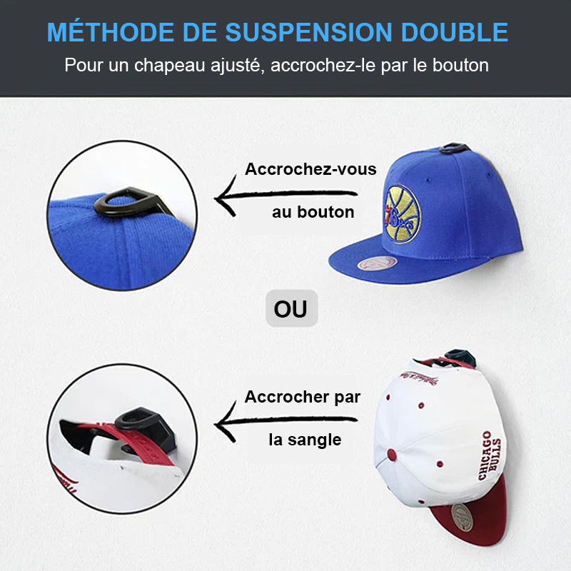 Crochets adhésifs pour casquettes de baseball