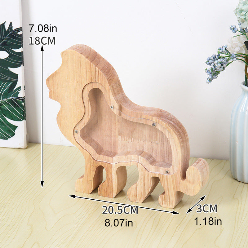 Tirelire Animal en Bois