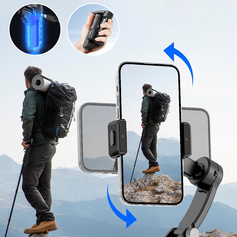 Slimme 3-assige gimbalstabilisator met AI-tracking – Professionele video-opnametool