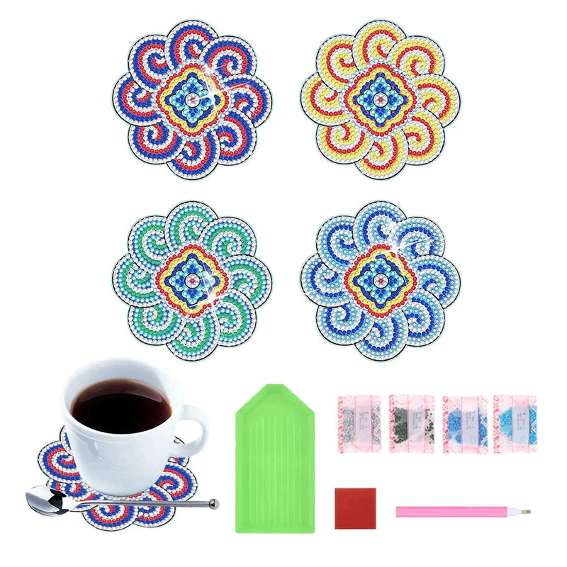 Diamond Craft Onderzetter Diamond Painted Onderzetter (Mandala)