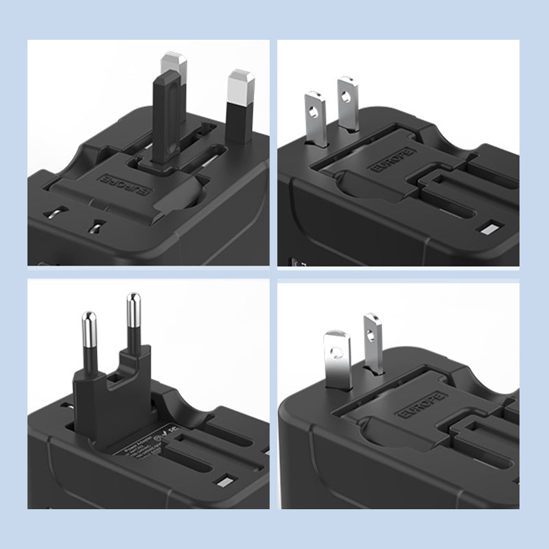 Universele reisadapter met twee USB-poorten