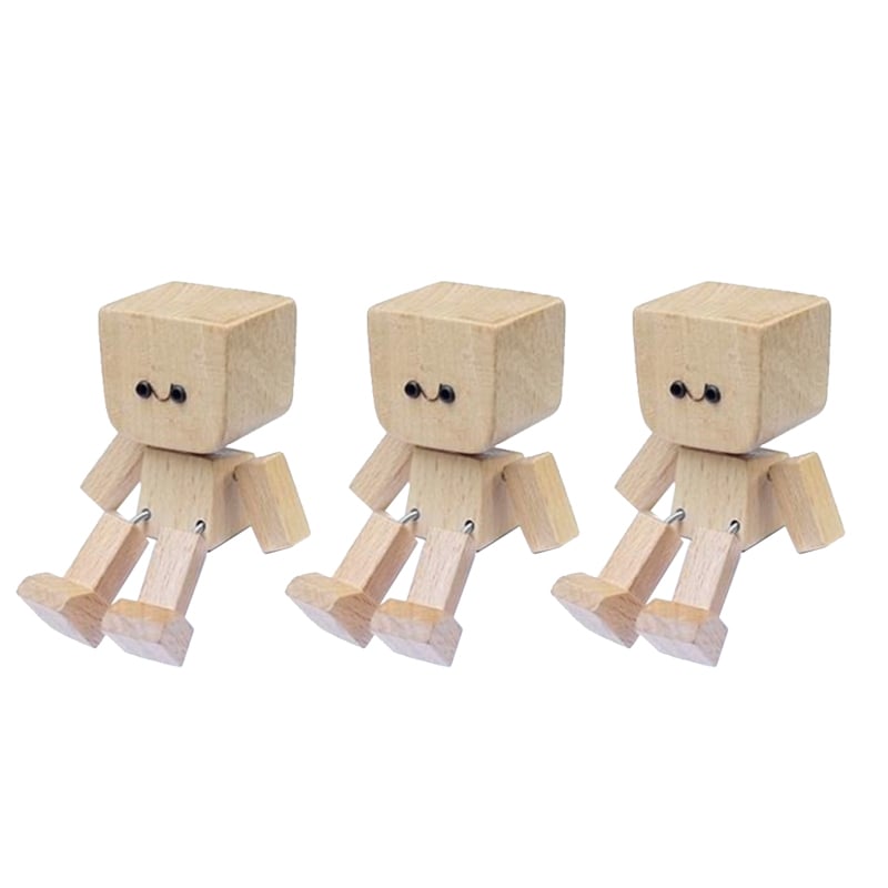 Figurine en bois vibrante