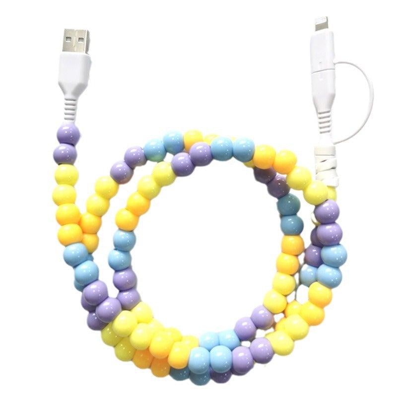 Creatieve kralen 2-in-1 datakabel