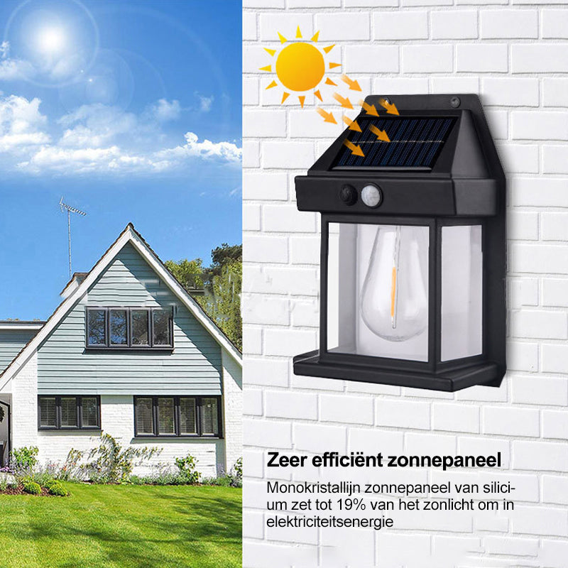 Wandlamp op zonne-energie