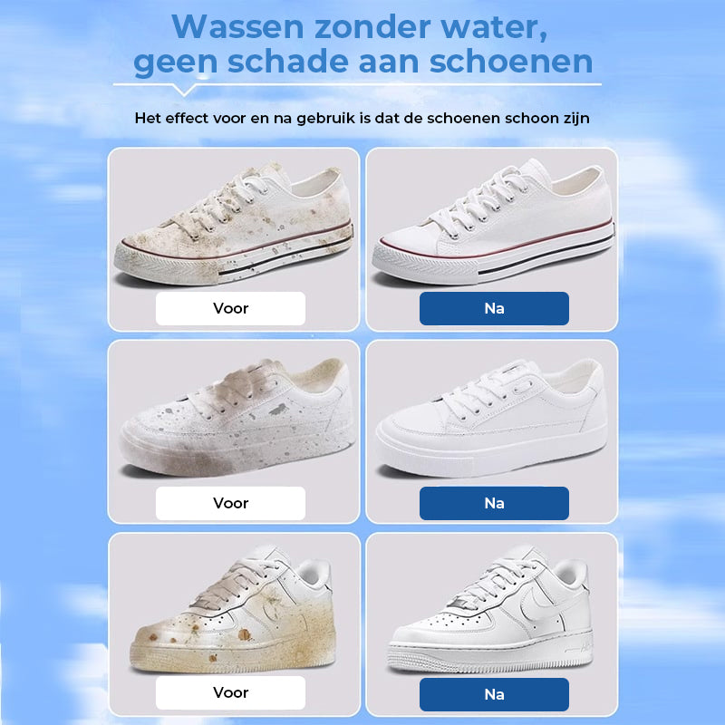 🤍 Schuim No-Rinse Cleaner — Laat schoenen direct stralend & wit worden
