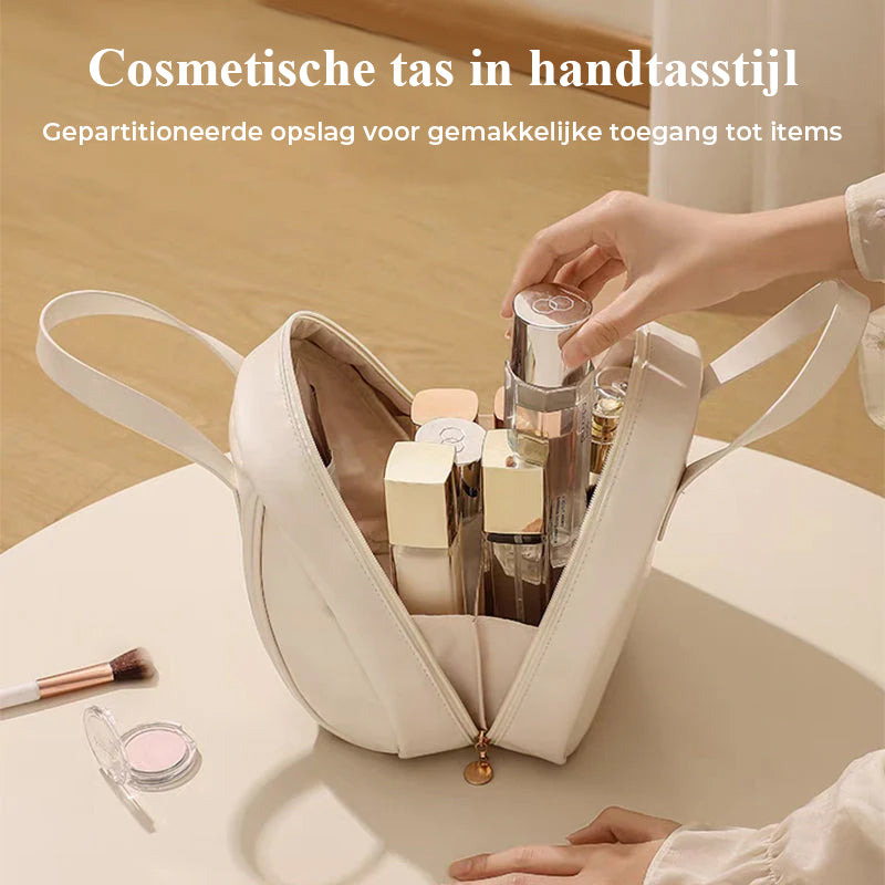 Meerlaagse schelpvormige cosmetische tas
