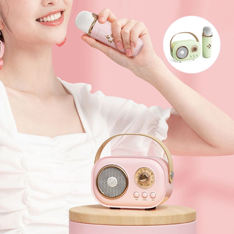 Mini Karaoke-machine met draadloze microfoon