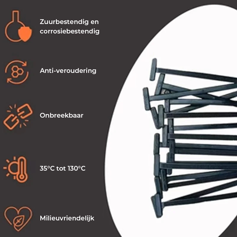 Universele nylon kabelbindergesp