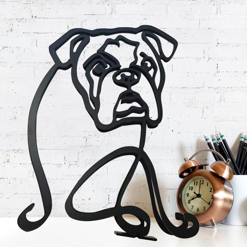 Hond minimalistische kunstsculptuur