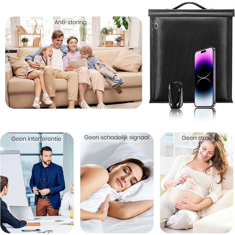 5-delige RFID-blokkeringstasset – antidiefstal, anti-tracking, waterdicht en brandwerend