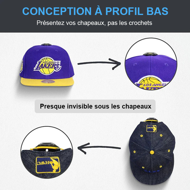 Crochets adhésifs pour casquettes de baseball
