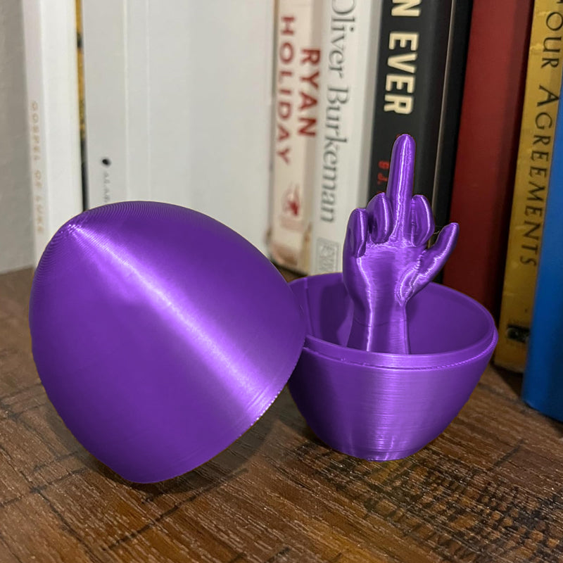 Paasei verrassing - Grappig 3D geprint middelvinger ei