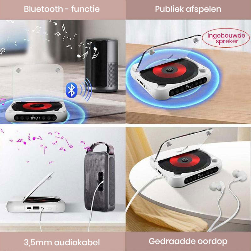 Draagbare Bluetooth-compatibele cd-speler
