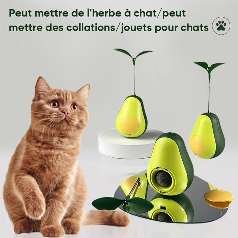 Jouet multifonctionnel pour chat en forme d'avocat