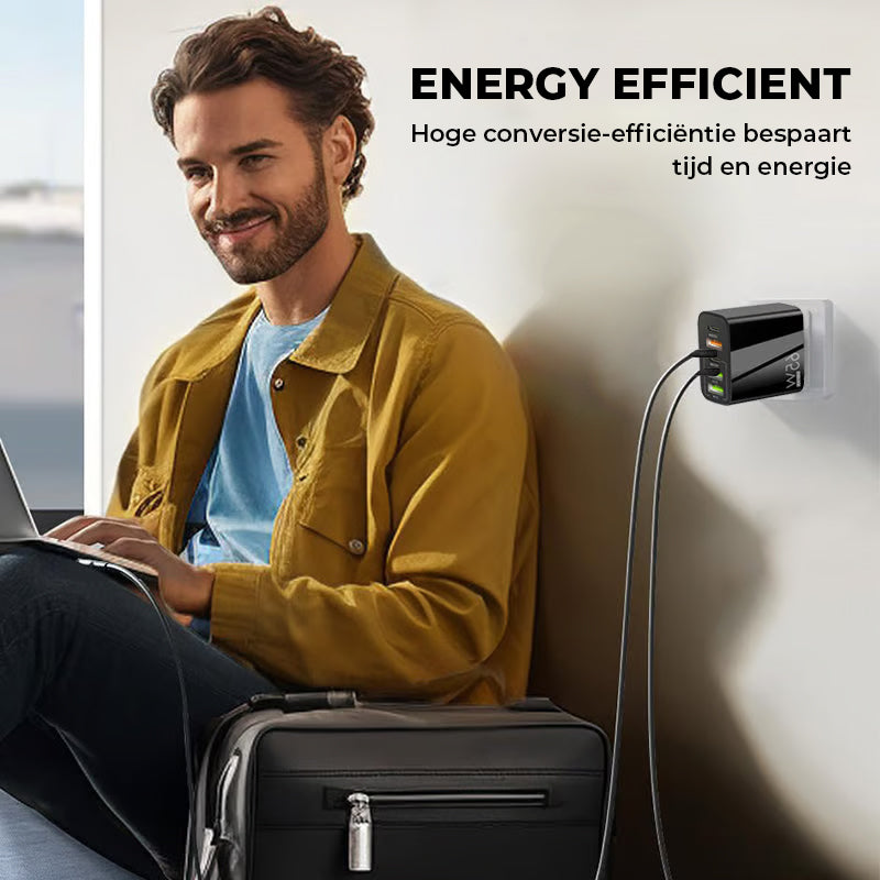 Snelle oplader voor meerdere poorten 65 W - EU-norm