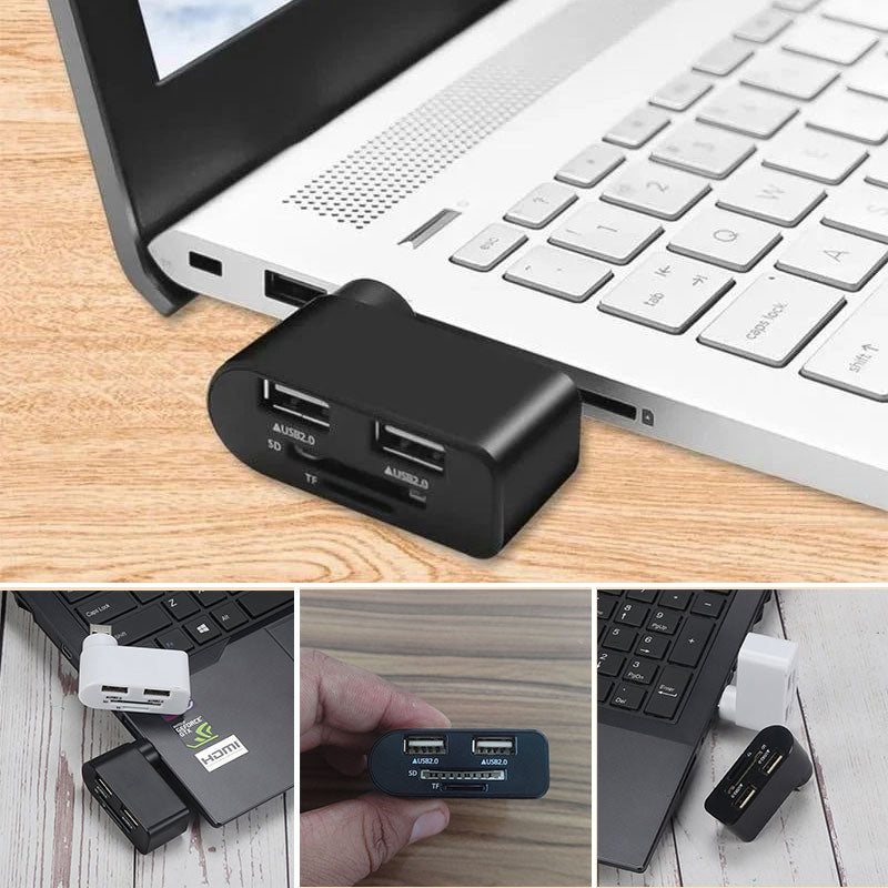 4-in-1 draaibare USB-hub