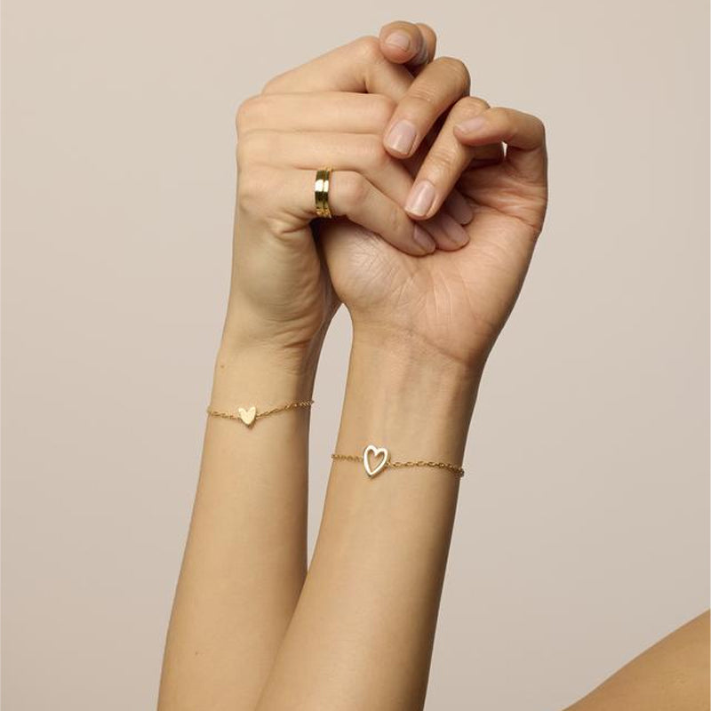 Lot de deux bracelets d'amitié et d'amour ajustables