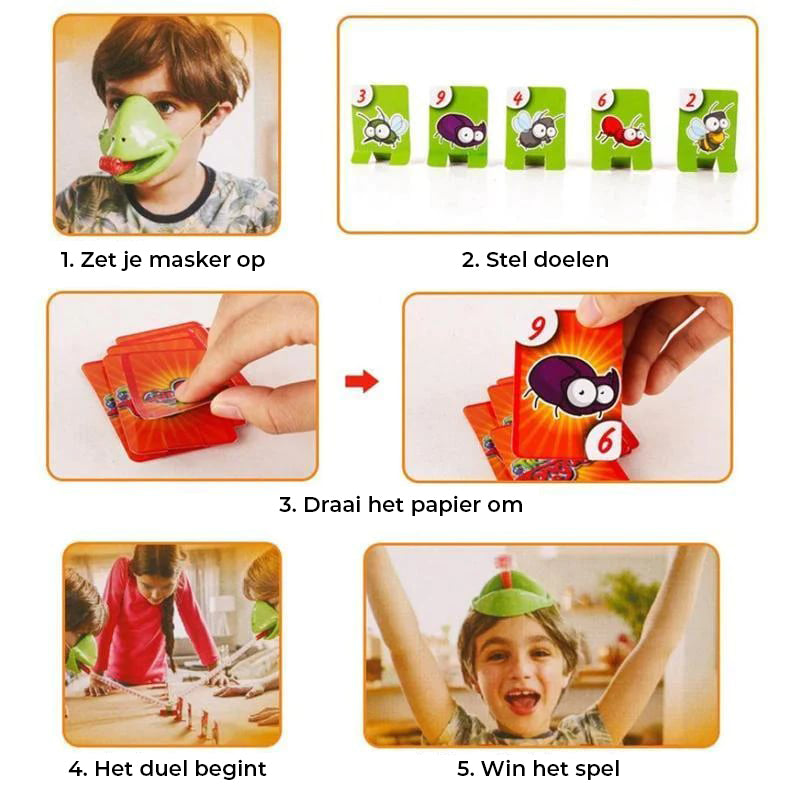 Kameleon steekt tong uit