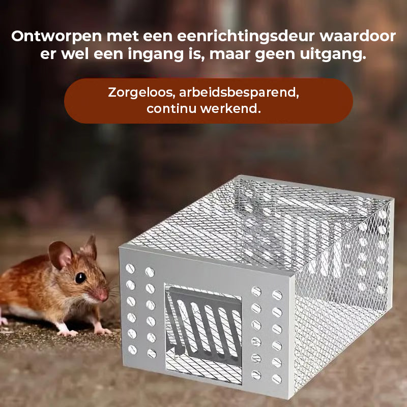 Automatische muizenval van roestvrij staal