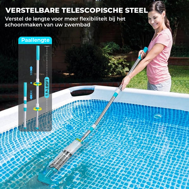 3-in-1 draadloze, oplaadbare, krachtige zwembadstofzuiger