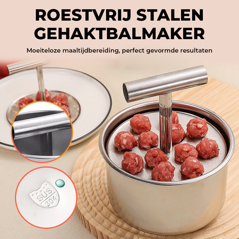 PRE-SALE 20 DAGEN - Roestvrijstalen gehaktballenmaker