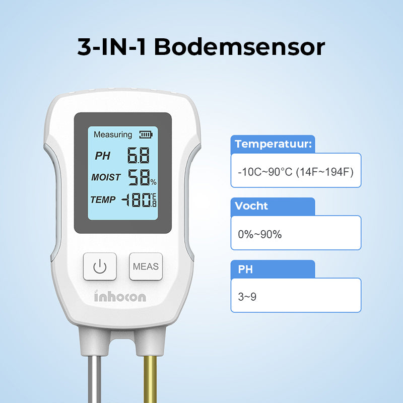 3-in-1 Digitale Plantengrond Vochtmeter