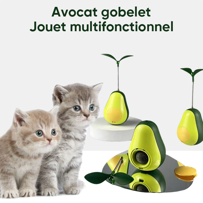 Jouet multifonctionnel pour chat en forme d'avocat