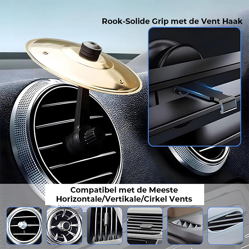 Cymbaal voor in het luchtrooster van je auto