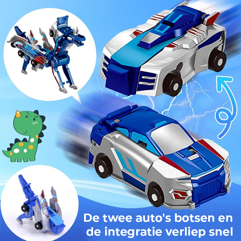 2-in-1 magnetische auto's die transformeren in vliegende draak en eenhoorn