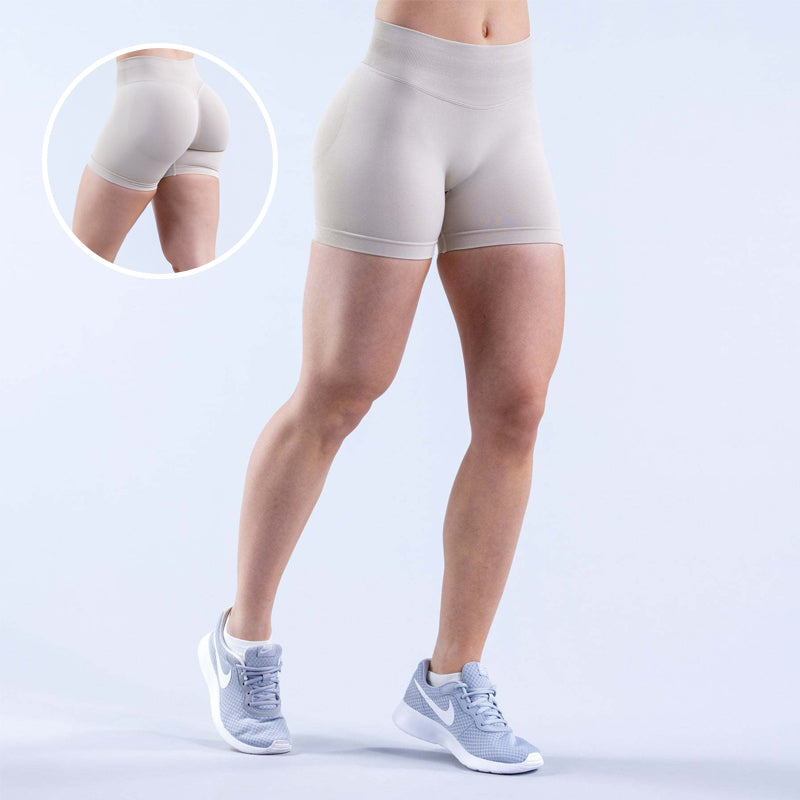 Effen sportshorts met hoge taille voor dames