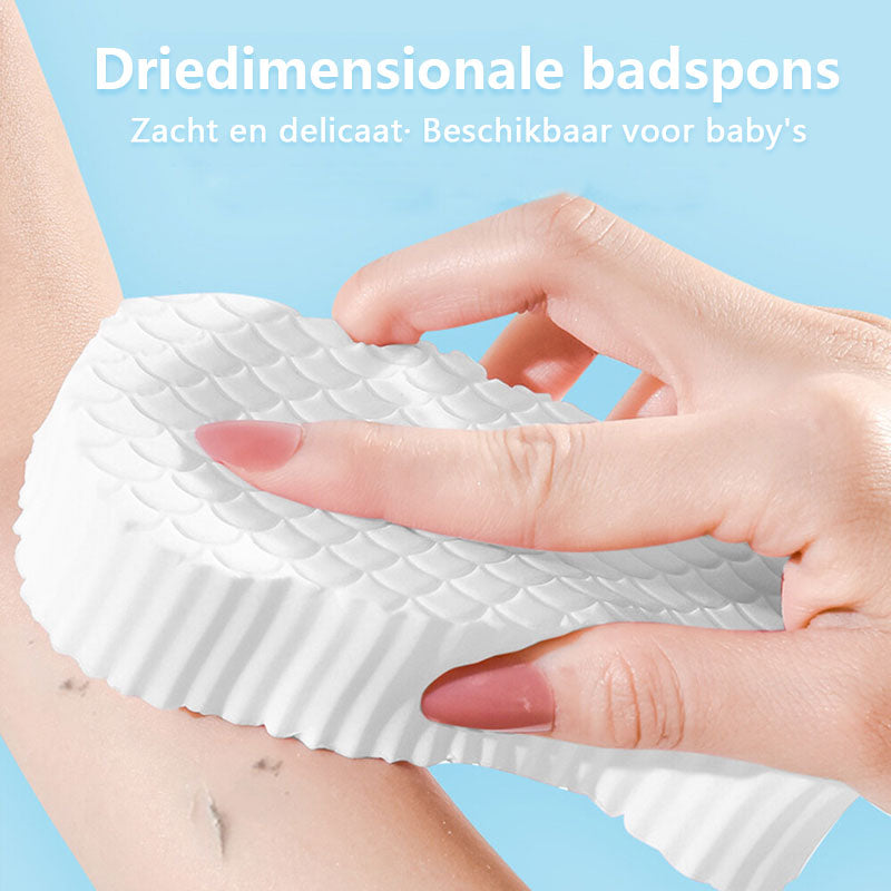 Magische exfoliërende badspons