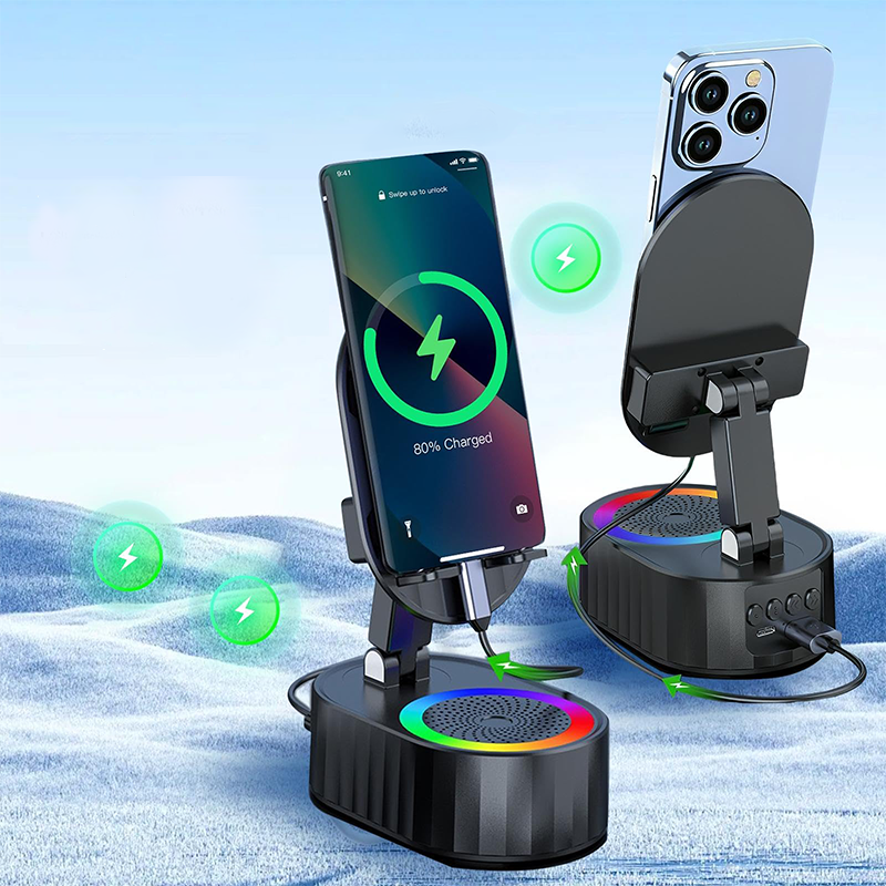 360° verstelbare telefoonstandaard met ingebouwde Bluetooth-luidspreker