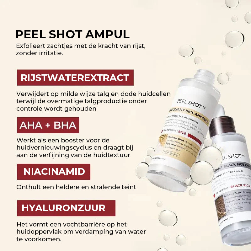 Zachte exfoliërende ampul – zwarte rijst