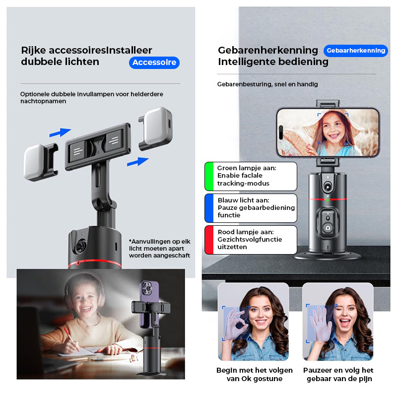 Auto Face Tracking Tripod Afstandsbediening