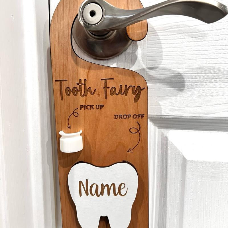 Houten tandenfee deurhanger