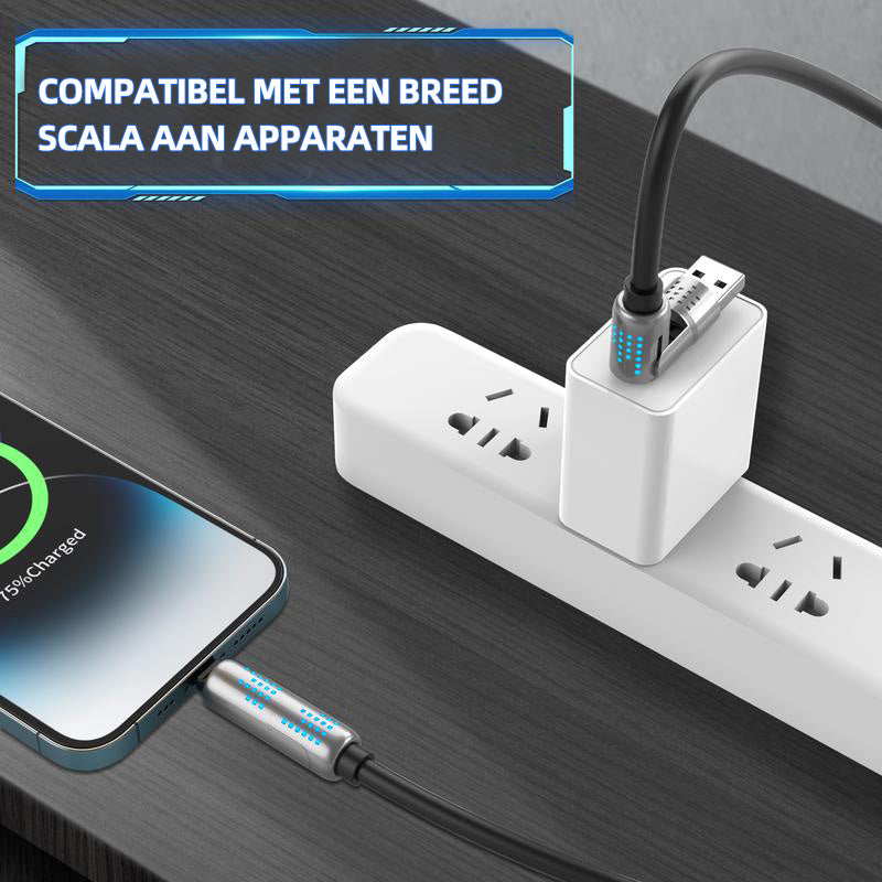 240W 4-in-1 USB-C snellaadkabel
