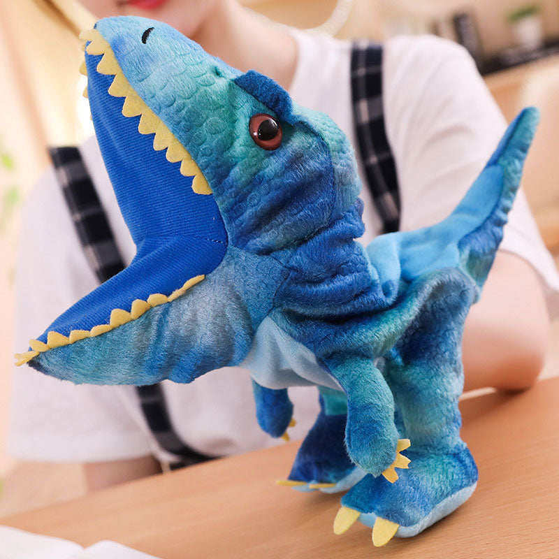 Pluche dinosaurushandpoppen