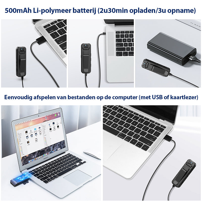 Draagbare audio- en videorecorder voor buiten