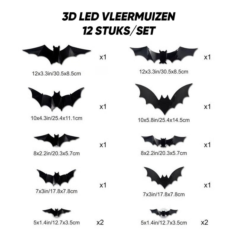 3D Vleermuisontwerp LED-decoratie