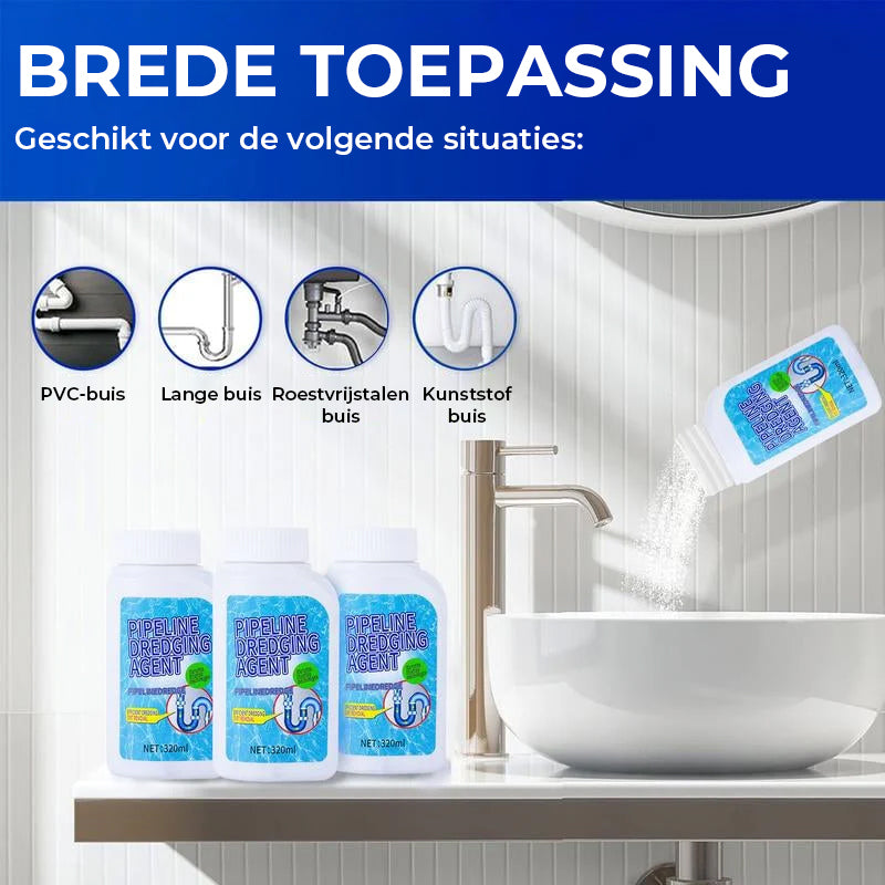 Krachtig pijpbaggermiddel