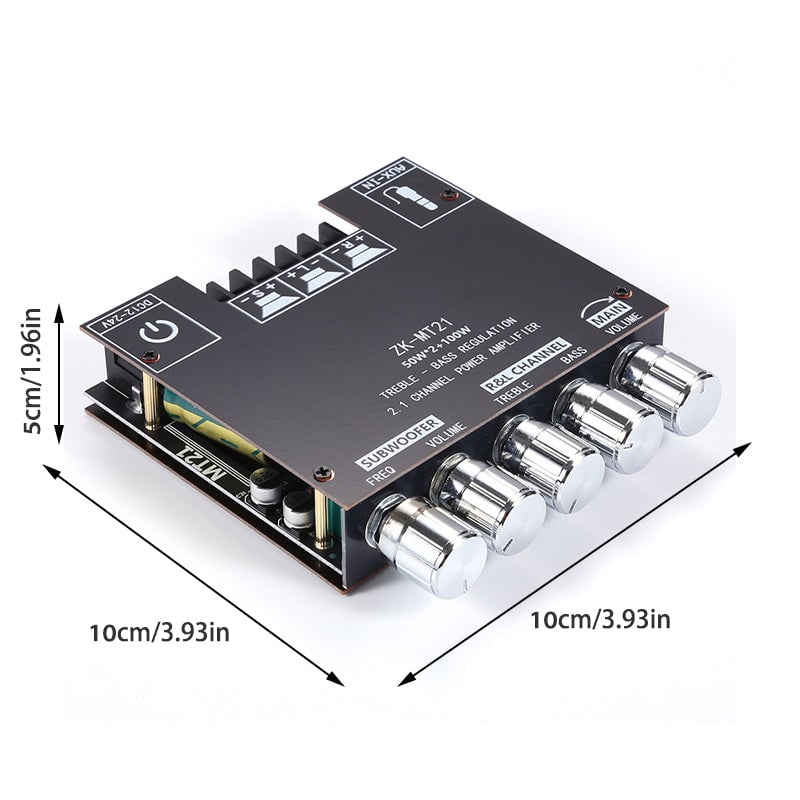 2.1-kanaals audio-ontvanger-versterkermodule