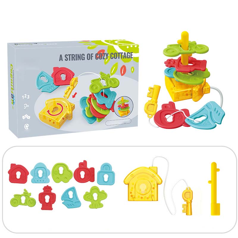 Jeu d'enfilage de fruits