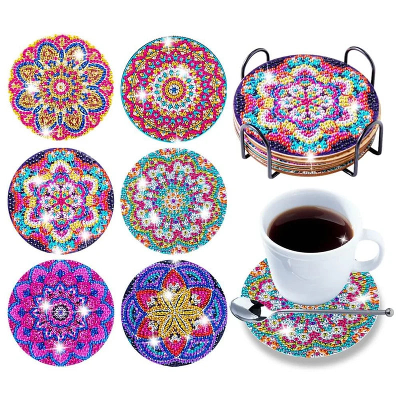 Diamond Craft Onderzetter Diamond Painted Onderzetter (Mandala)