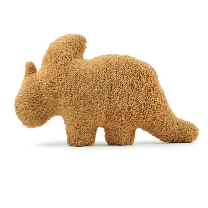 Coussin en peluche dinosaure
