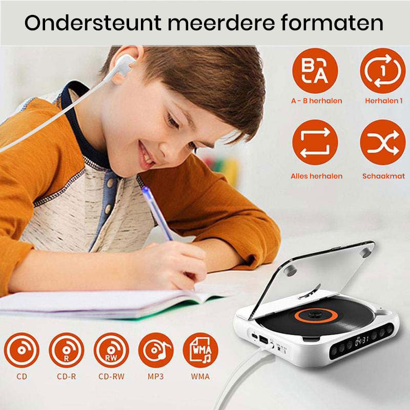 Draagbare Bluetooth-compatibele cd-speler