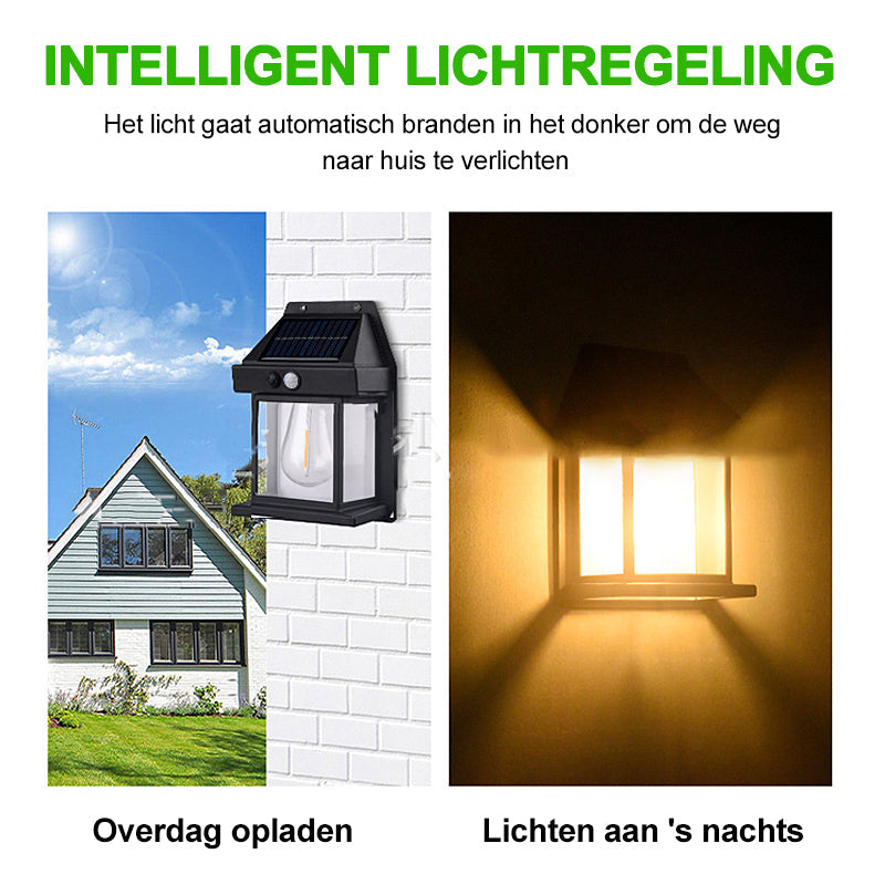 Wandlamp op zonne-energie